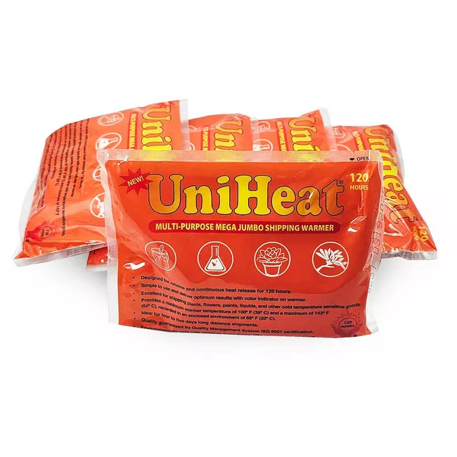 10 Pack (120+ Hours) Uniheat Heat Pack Shipping Warmer - Uniheat