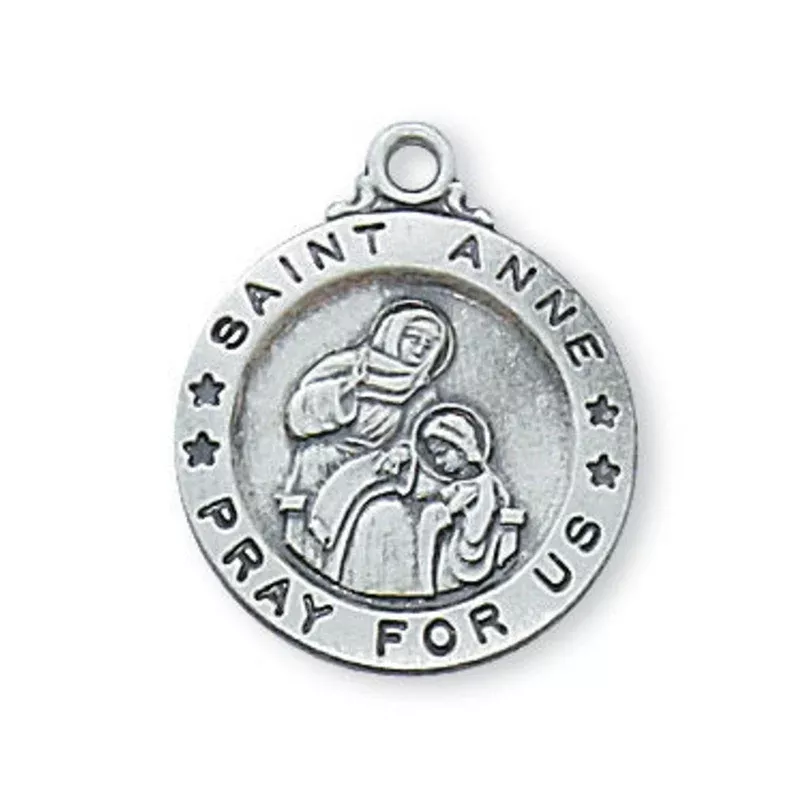 l700ae-ss-st-anne-medal-18-chain (L700AE) SS St. Anne Medal 18 chain